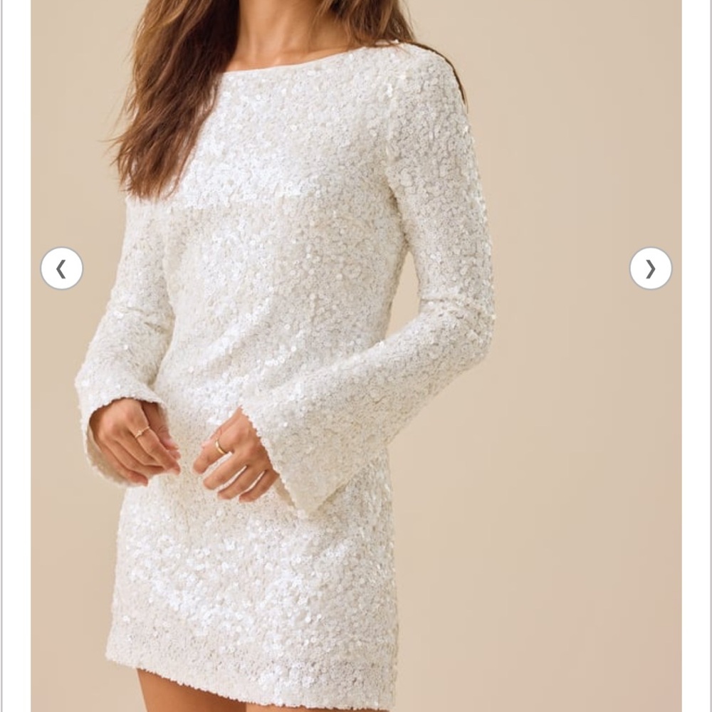 Altar'd State Delaney Sequin Mini Long Sleeve Dress